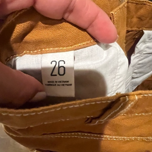 New BDG Canvas yellow Carpenter Pant size 26 y2k streetwear J - Picture 10 of 12